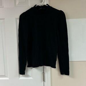 Zara Mock Neck Bubble Sleeves Long Sleeve Shirt